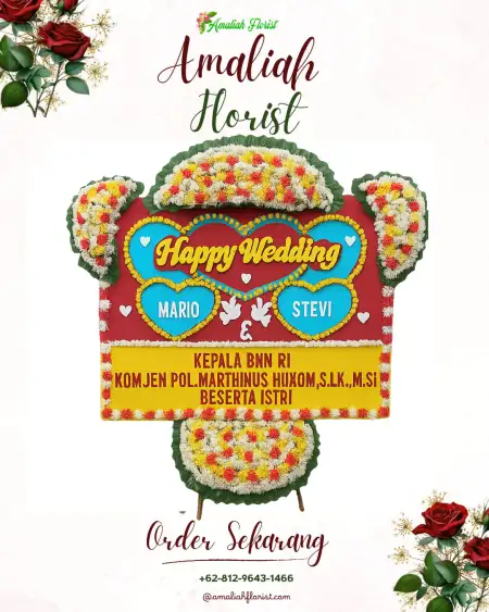 Papan Bunga Pernikahan Kabun